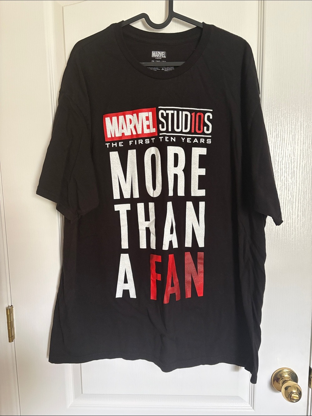 Marvel Black Short Sleeve Graphic 'More Than A Fan' Tee